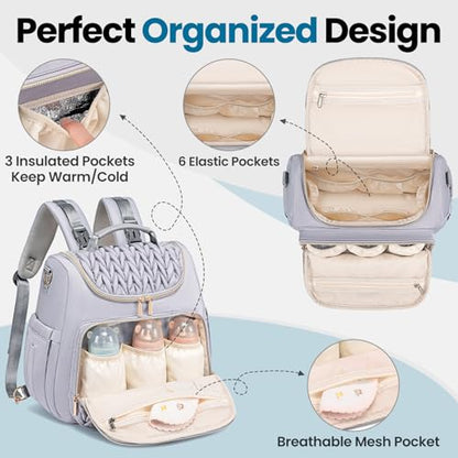 Tealari 4 in 1 Convertible Diaper Bag Backpack,Waterproof Baby Diaper Bag with Changing Pad,Converts into Baby Tote Bag,Diaper Backpack,Stroller Bag and Crossbody Diaper Bag - color: Gray