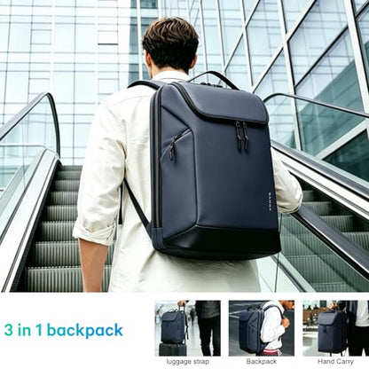 FUTURE AESTHETICS Business Commute Backpack for Men and Women, Waterproof 15.6 Inch Laptop Backpack, Durable Flight-Approved Travel Backpack for Work, Blue - color: Blue