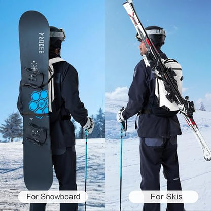 12L Ski & Snowboard Backpack, Backcountry Backpack for Men Women - color: White