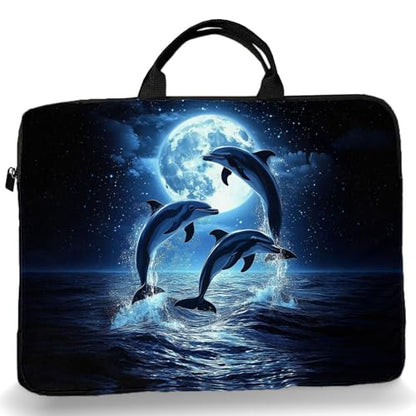 15-Inch Laptop Sleeve – Stylish, Lightweight, Shockproof, Water-Resistant Case for Lenovo, HP, Dell, Asus Notebooks - Cute Dolphin - color: Cute Dolphin