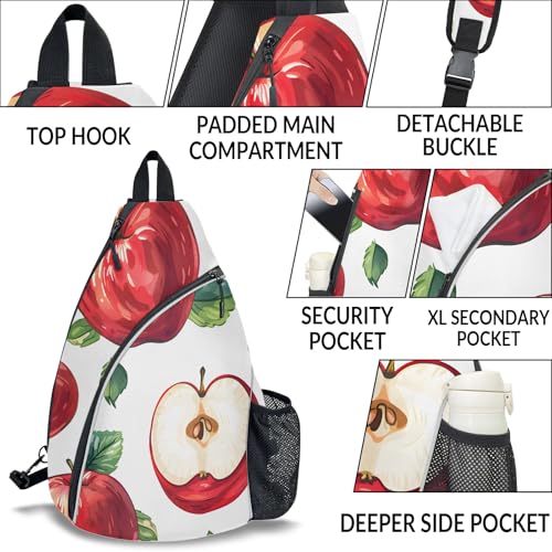 Pickleball Bag for Women Men Adjustable Crossbody Sling Backpack Hold Pickleball Paddle Water Bottle - color: Multicolor 16