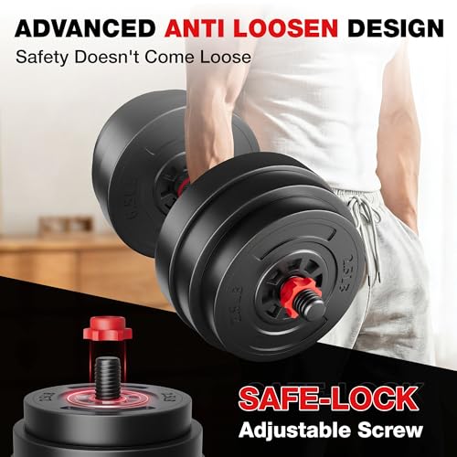 AD01 Adjustable Dumbbells Set, 30/45/70/92LBS Free Weight Set, 5 in 1 Weight Set Used as Kettlebells, Barbell, Push up Stand, Exercise Fitness for Home Gym Suitable Men/Women - color: 92LB(46LB Pair)