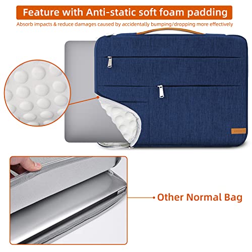 KINGSLONG 13.3 inch Laptop Sleeve Bag, Slim Shockproof Handbag, Computer Carrying Case Cover Compatible with MacBook Air/Pro,Acer Asus Dell HP Blue - color: Blue, size: 13 inch