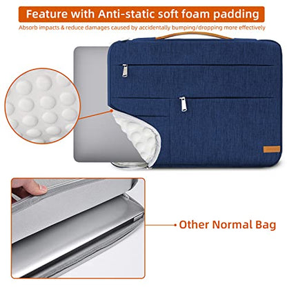 KINGSLONG 13.3 inch Laptop Sleeve Bag, Slim Shockproof Handbag, Computer Carrying Case Cover Compatible with MacBook Air/Pro,Acer Asus Dell HP Blue - color: Blue, size: 13 inch