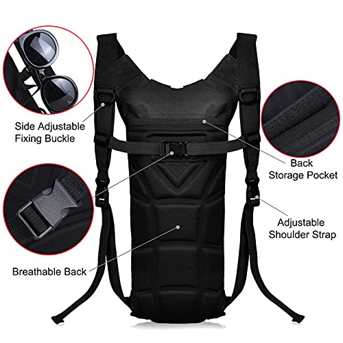 Water Backpack Hydration Backpack with Bladder Lightweight & Waterproof Hydration Pack for Hiking, Cycling, Running,Climbing Outdoorer ,Gift for dad - color: Black
