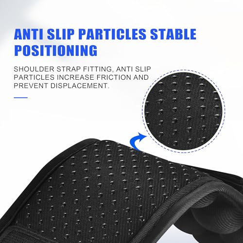 Antigravity Shoulder Strap Pad, Breathable Decompression Cushion with 3D Airbags, Universal Bag Strap Comfort Pad, Black