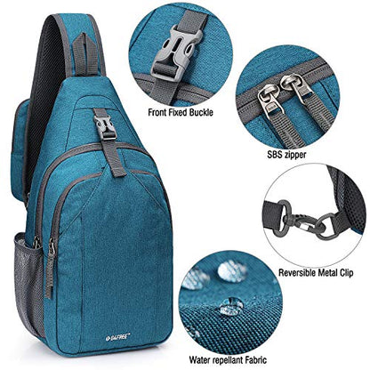 G4Free Sling Bag for Men and Women, RFID Blocking Crossbody Bag, Lightweight Sling Backpack for Travel, Hiking, Walking and Daily Use - color: Navy Blue