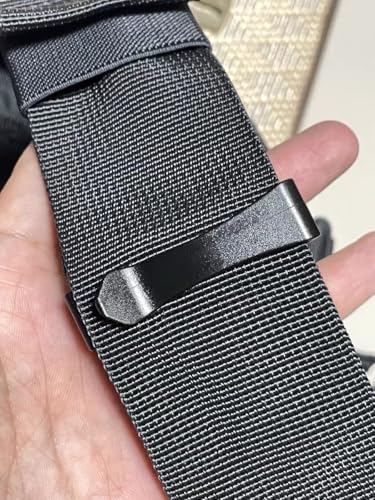 TACNEX Tactical Backpack Strap Clip Webbing Keeper Holder MOLLE Belt Hook Retainer Harness/Sling/Bag/Military Strap Stays - color: Black, size: 1"