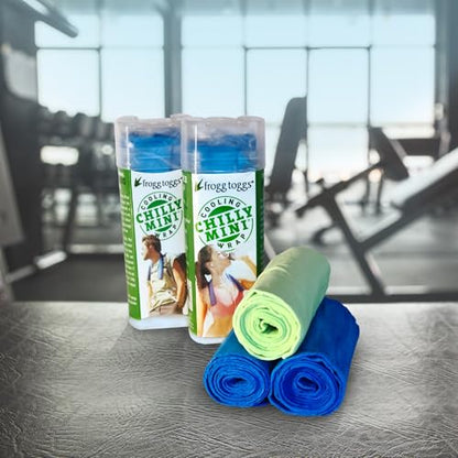FROGG TOGGS Chilly Mini Cooling Neck Towel, 29" x 3" - color: High Vis Green