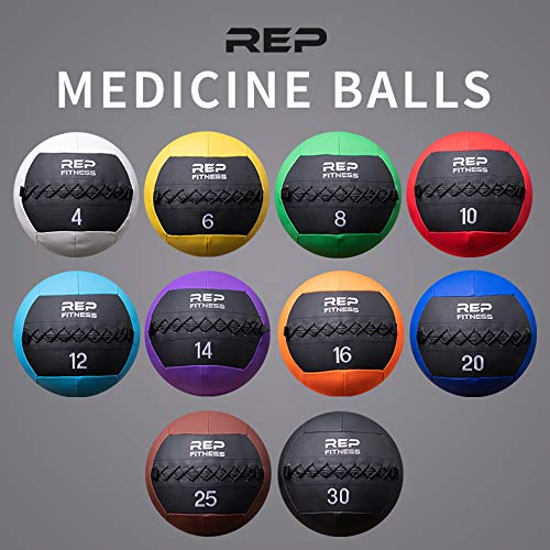 REP Weighted Slam Balls for Home Gym Fitness | 5-30 lb Soft Textured Medicine Ball Sizes | Heavy Sand-Filled Workout Weights for Strength, Core Training, Crossfit, Conditioning & Slam Ball Exercises - style: 16 lbs
