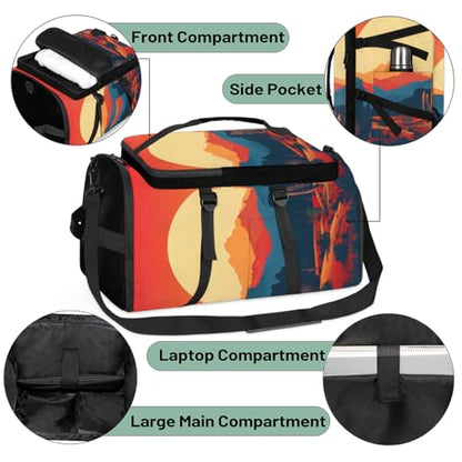 Gym Backpack, Water Resistant Carry-On Bag with Padded Shoulder Straps