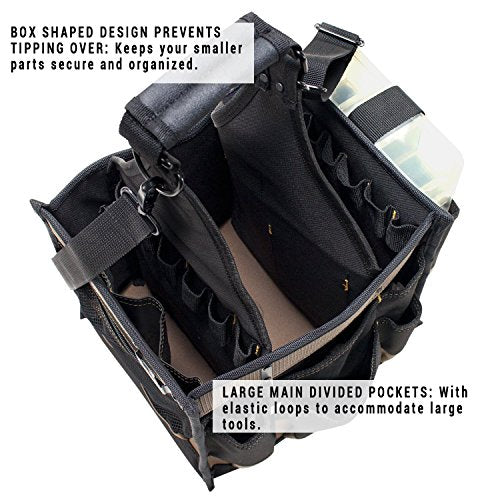 CLC Custom LeatherCraft 1528 Large Electrical and Maintenance Tool Carrier, Black - style: 11-inch Toolbox