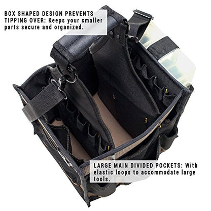 CLC Custom LeatherCraft 1528 Large Electrical and Maintenance Tool Carrier, Black - style: 11-inch Toolbox