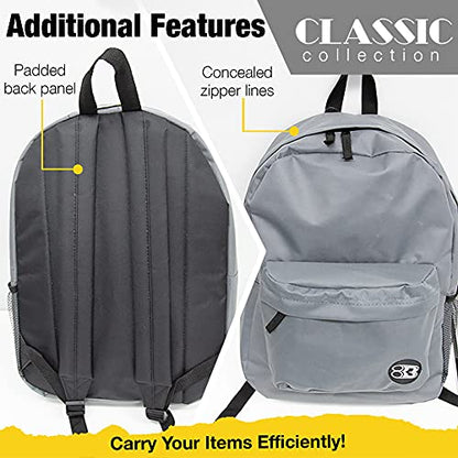 BAZIC PRODUCTS 17 in Mustard Classic School Backpack - color: Black, size: 1-Pack