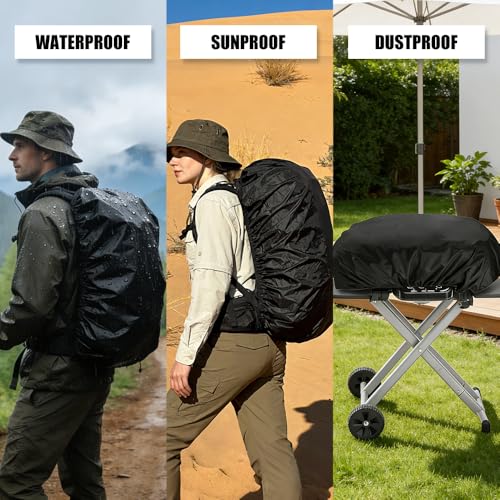 Waterproof Backpack Rain Cover, Bag Pouch with 10000mm Waterproof Level for 35L-40L Backpack, Antislip Cross Buckle Strap, Ultralight Compact Portable, for Hiking, Camping, Traveling
