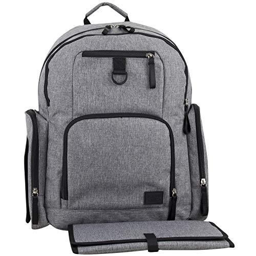 BODHI Baby Portable Diaper Changing Pad Diaper Changer Travel Bag, Changing Mat, Baby Changing Station, Infant Gift, Medium Gray Chambray - color: Medium Gray Chambray