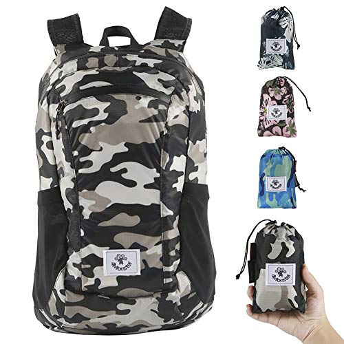 4Monster Hiking Daypack,Water Resistant Lightweight Packable Backpack for Travel Camping Outdoor - color: Army Green, size: 16L