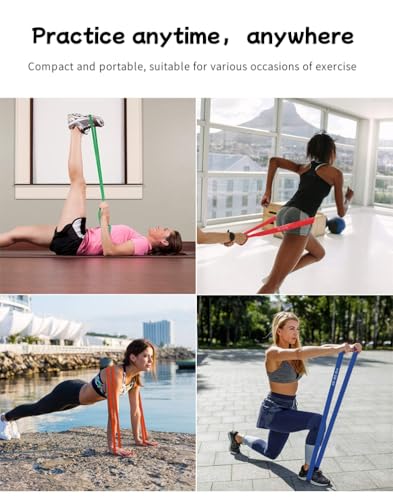 Pull Up Assist Bands Set, 5 Resistance Bands 15-125 lbs, Exercise Bands with Storage Bag, Workout Fitness Training