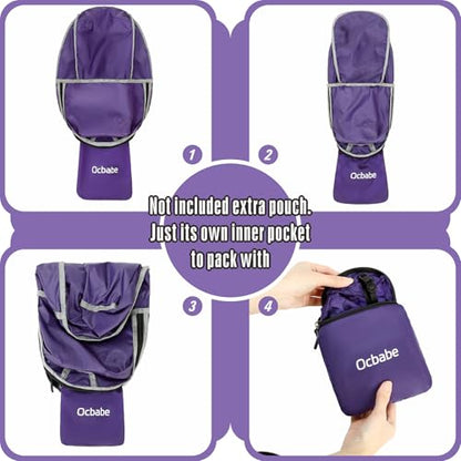 Ultra Lightweight Foldable Backpack,Water Resistant Small Packable Hiking Daypack Outdoor Camping Travel Bag - color: Purple, size: 15l