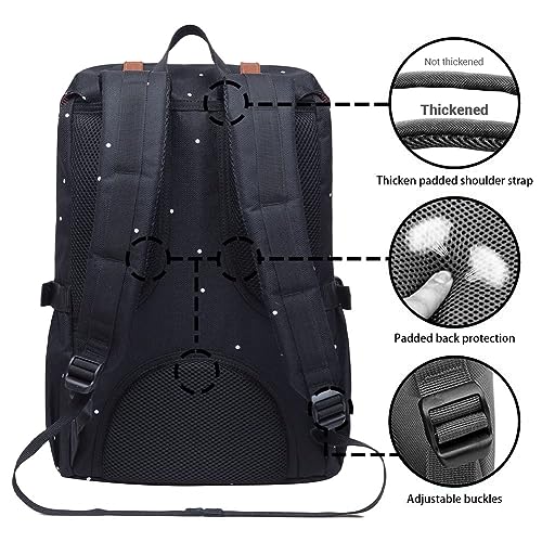 KAUKKO Laptop Outdoor Backpack Traveling Daypack Hiking Rucksack Large Capacity Bag Fits 15.6"(5-7-Blackpoint-NEW) - color: 5-7-blackpoint-new