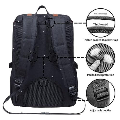 KAUKKO Laptop Outdoor Backpack Traveling Daypack Hiking Rucksack Large Capacity Bag Fits 15.6"(5-7-Blackpoint-NEW) - color: 5-7-blackpoint-new