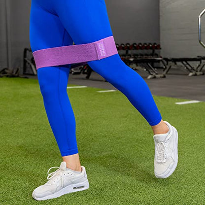 Serious Steel Fitness Hip and Glute Activation Band | Squat & Deadlift Warm-up Band for Hips and Glutes - color: Purple (Non-Slip - 15" Heavy)