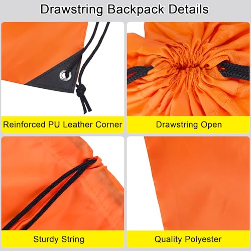 10Pack Drawstring Backpack,Lightweight Sports Gym Sack with 10 Color Options,Water-Resistant Cinch Backpack for Men Women, Fitness,Running,Outdoor Activities,Bulk Carry All String Bags