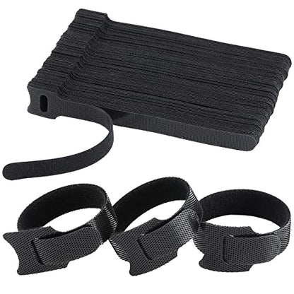 MVYC 120PCS 6 Inch Reusable Cable Ties Wire Ties Cord Organizer Cable Organizer Adjustable Management Black - size: 6 Inch (Black)