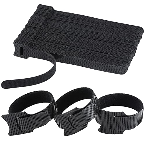 MVYC 120PCS 6 Inch Reusable Cable Ties Wire Ties Cord Organizer Cable Organizer Adjustable Management Black - size: 6 Inch (Black)