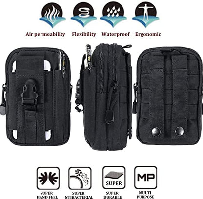 Belt Pouch, Tactical Molle Phone Pouch EDC Utility Pouches Waist Bag, Small Cell Phone Holster Gear Tool Gadget Pocket for Men - color: Sansha Camo