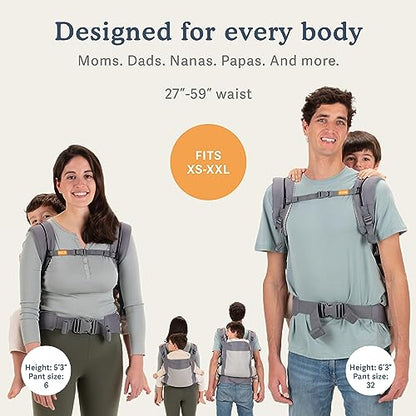 Beco Toddler Carrier with Breathable 3D Mesh & Extra Wide Seat - Front-Carry & Backpack Style - Lightweight Sling Carrier for Children (24-48 Months) - Cool Dark Grey - color: Cool Dark Grey