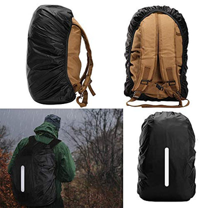 2 Pack Waterproof Rain Cover Backpack Rain Cover Waterproof Rucksack Cover with Reflective for Hiking Camping Traveling Cycling Anti-dust,Anti-Theft,Outdoor Activities(M (30-40L)