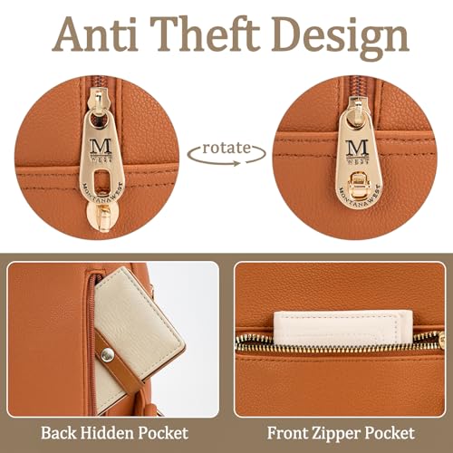Montana West Mini Backpack Purse for Women Anti Theft Backpacks with Secured Zipper and Tassel - color: Mini Brown