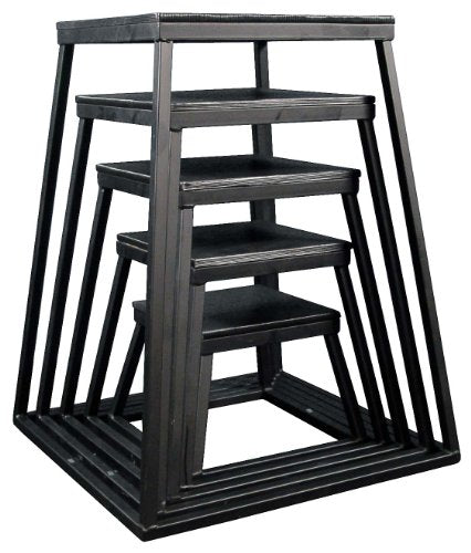 Ader Plyometric Platform Box Set- 12", 18", 24", 30", 36" and 42" Black