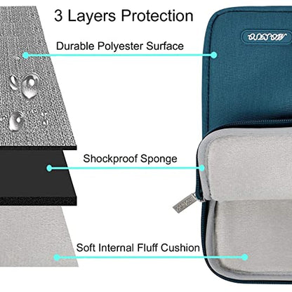 MOSISO Laptop Case 12.3 inch, 11.6-12.3 inch Laptop Sleeve Compatible with MacBook Air 11.6, Acer HP Dell Lenovo Samsung, Surface Pro, Polyester Vertical Computer Sleeve Bag with Pocket, Deep Teal - color: Deep Teal, size: 12.3 inch