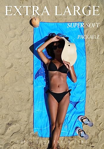 Yongoes 2 Pack Microfiber Lightweight Thin Beach Towel Sand Free Quick Dry Super Absorbent Large Towels for Swimming Pool Yoga Gym Travel Vacation Beach Accessories Essentials Turtle Whale Shark - color: 2 Pack Turtle Whale Shark