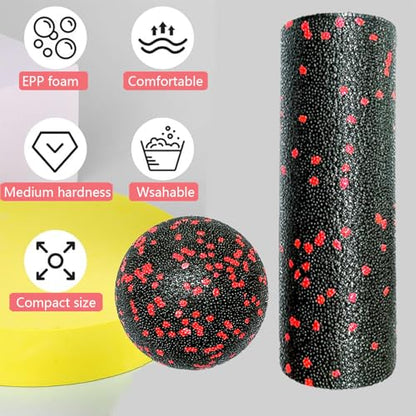 Extra Mini Foam Roller - High Density Massage Roller, Extra Small Yoga Roller for Physical Therapy, Myofascial Release, Deep Tissue & Muscle Recovery of Arms and Legs - color: Red