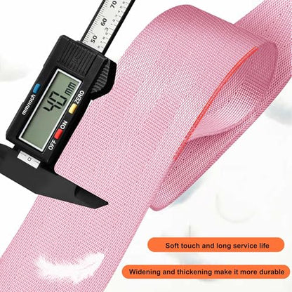 ZINZ 60 Inch Shoulder Strap with Removable Ultra-Thick Pad, Adjustable Buckles Shoulder Crossbody Strap for Luggage Bag - color: Pink