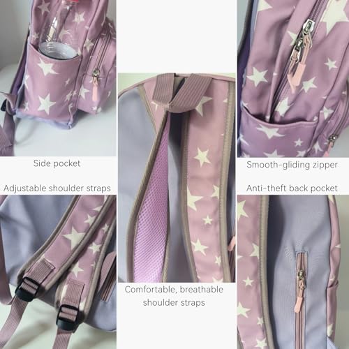 Large Travel Backpack for Women Durable Nylon Hiking Backpack Laptop Bookbag Daypack (Pink) - color: Pink