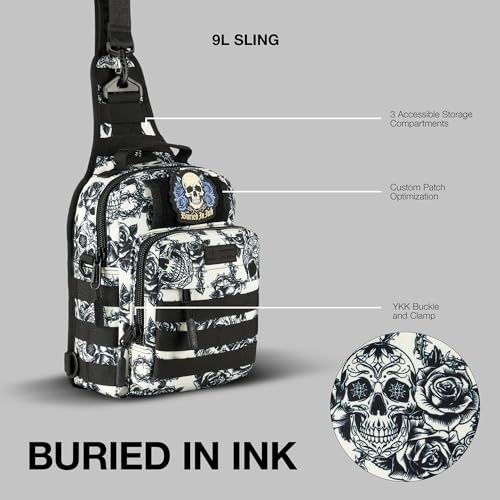 WOLFpak Tactical Sling Bag for Concealed Carry, EDC | Everday Crossbody Daypack - color: Buried in Ink