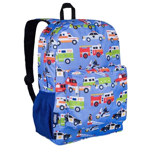 Wildkin Kids 16 Inch Elementary School Backpack for Boys – Durable Padded Bag with Adjustable Straps for School, Travel & Everyday Use, Multiple Pockets, Ages 6–13 – Heroes - color: Heroes