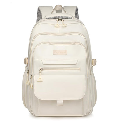 School Cute Aesthetic Backpack Girls Backpack for Students Kids Teen Girls Large Capacity Bookbags College Backpacks Laptop Lightweight Bookbag Casual Travel Daypacks School Bag（White） - color: White