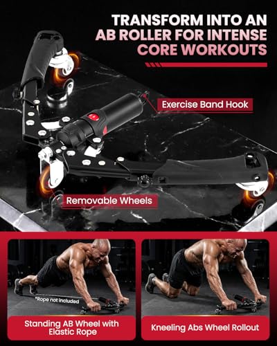 SAKER Twister Arm Trainer, Adjustable Hydraulic Home Gym Equipment for Strength Training, 22-440Lbs Chest Expander with Ab Roller Wheel, Workout Equipment for Men & Women, Arms Chest Core - style: BLACK