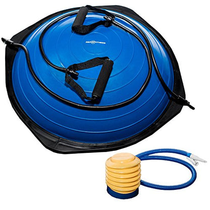 Rep Fitness Balance Trainer Ball with Resistance Bands and Foot Pump – for Strength, Balance, Home Gym Exercises