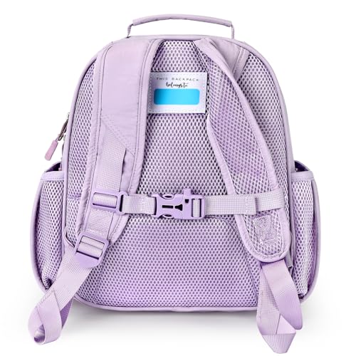 mibasies Toddler Backpacks for Girls 2-4: Quilted Backpack for Preschool Prek Daycare - Cute 12 Inches Bookbag for Little Kids Bow Purple - color: Bow Purple, style: Toddler-12"h(not Fit Folder)