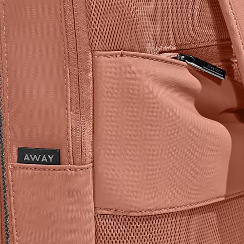 Away The Everywhere Zip Backpack - Personal Item Airline Approved Backpack with 16” Padded Laptop Sleeve, Water Bottle Pocket, Interior and Exterior Pockets - Fits Up to 16-Inch Laptops - Clay Pink - color: Clay Pink