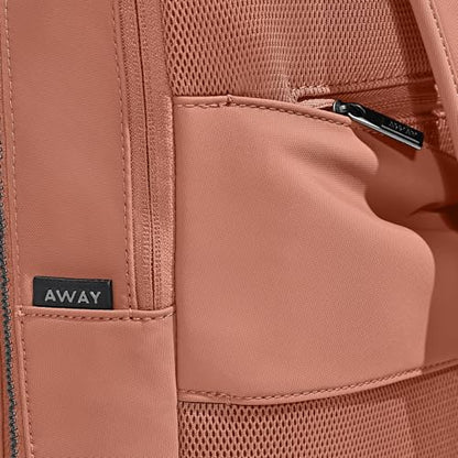 Away The Everywhere Zip Backpack - Personal Item Airline Approved Backpack with 16” Padded Laptop Sleeve, Water Bottle Pocket, Interior and Exterior Pockets - Fits Up to 16-Inch Laptops - Clay Pink - color: Clay Pink