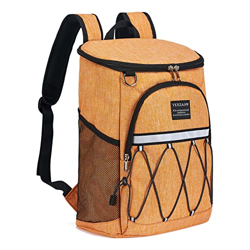Backpack Cooler Backpack 26 Cans Insulated Leak Proof for Women Men Beach Camping Picnic Fishing Hiking Lunch Backpack Waterproof Cooler - color: Orang, size: Medium