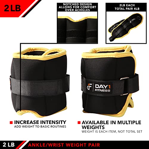 JFIT Ankle Weights - Ankle Weight Pair 10 Weight and Bundle Options - 0.5 to 8 lbs. Each (Set of 2) Adjustable Straps – Comfortable, Breathable, Moisture Absorbent Weight Straps for Men and Women - size: 2 lb Pair