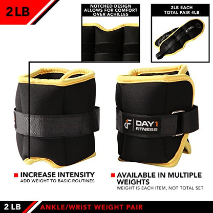 JFIT Ankle Weights - Ankle Weight Pair 10 Weight and Bundle Options - 0.5 to 8 lbs. Each (Set of 2) Adjustable Straps – Comfortable, Breathable, Moisture Absorbent Weight Straps for Men and Women - size: 2 lb Pair